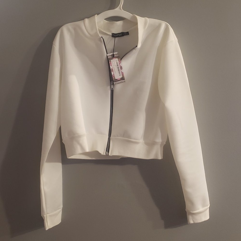 NWT White Bomber Jacket